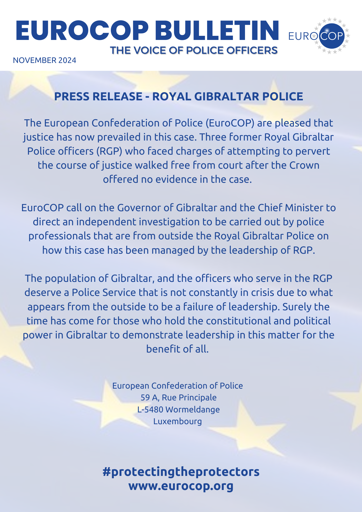 Press Release – Royal Gibraltar Police