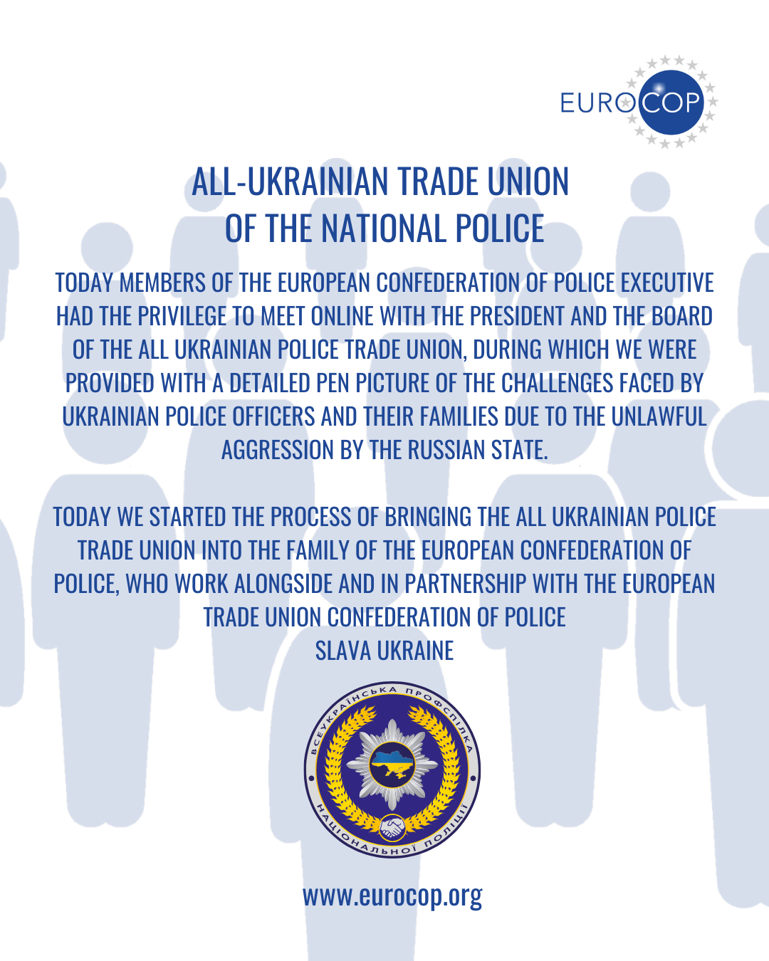 Online meeting with the Ukrainian Police Trade Union