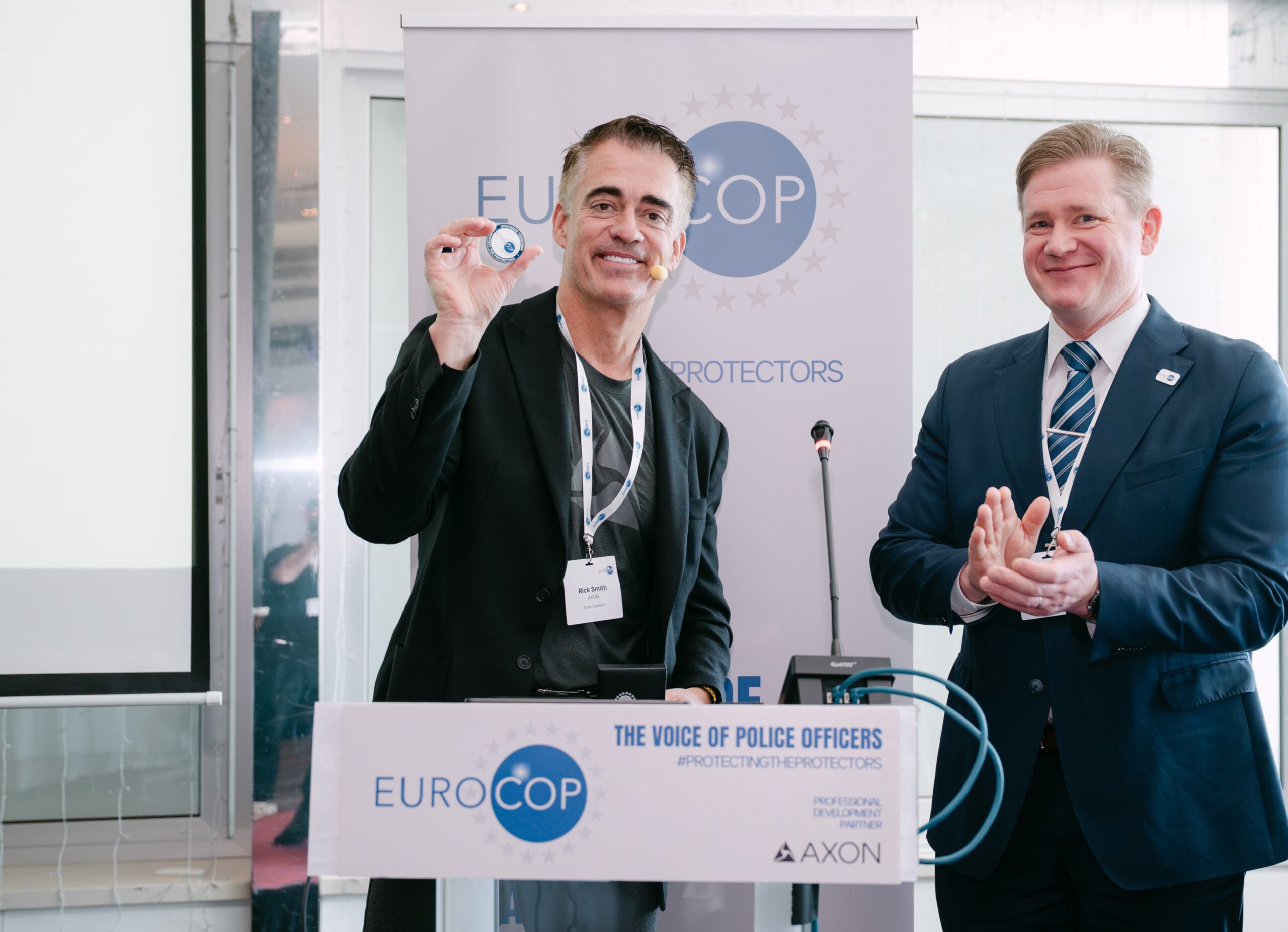 AXON CEO RICK SMITH IS THE KEYNOTE SPEAKER AT THE EUROCOP CYPRUS MEETING