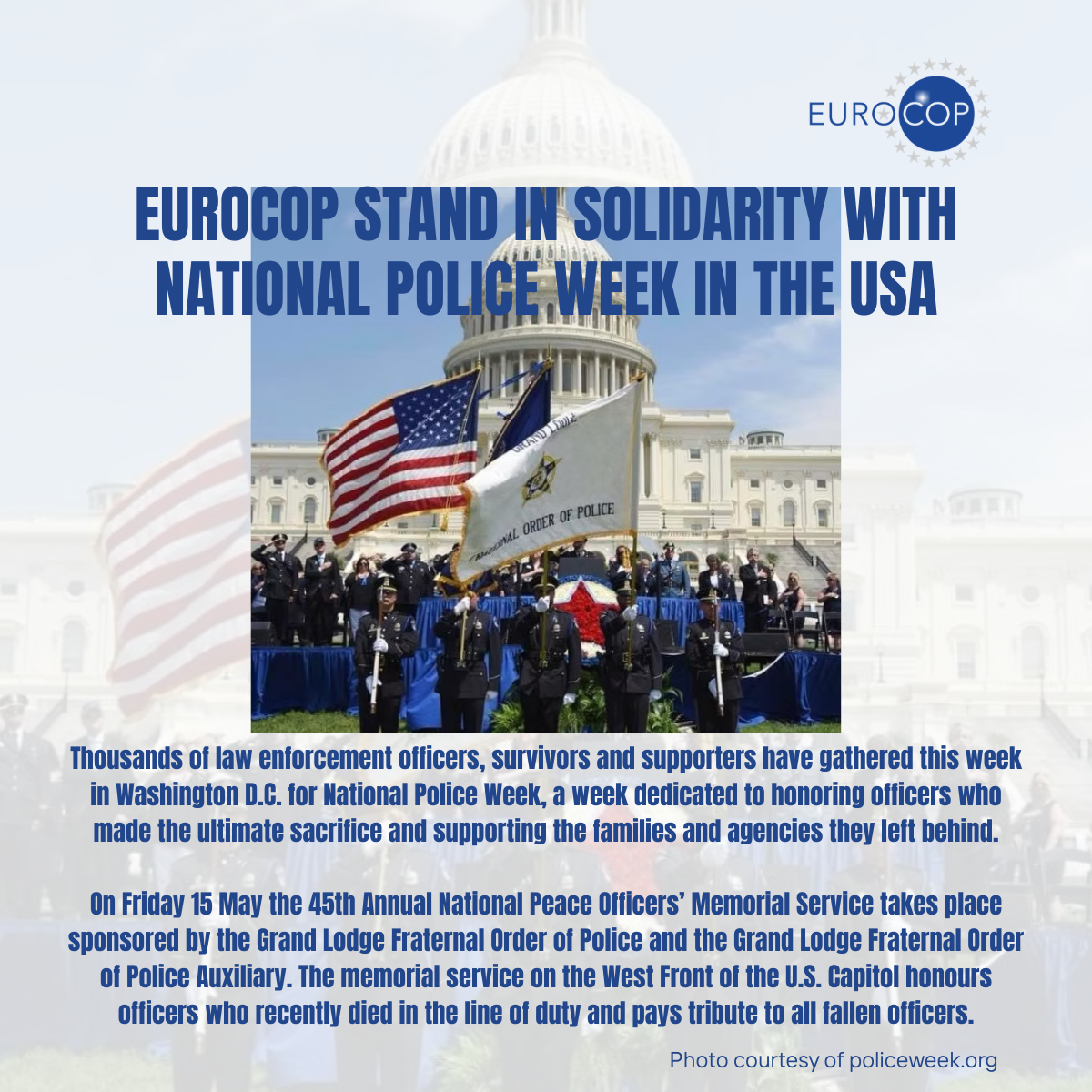 EuroCOP stands in solidarity with National Police Week in the USA